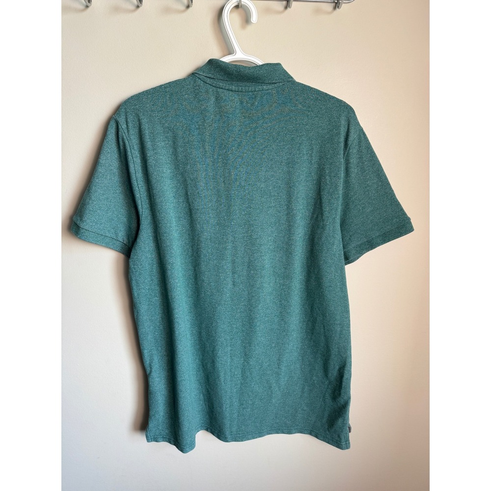 Old Navy Mens Green Heathered Core Polo L Casual Classic Preppy Stretch - Picture 5 of 11